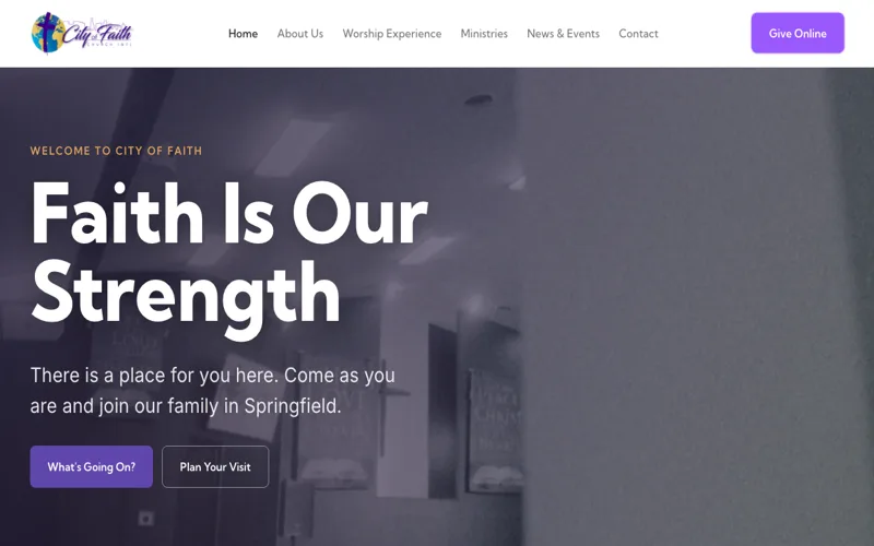 City of Faith Church International website