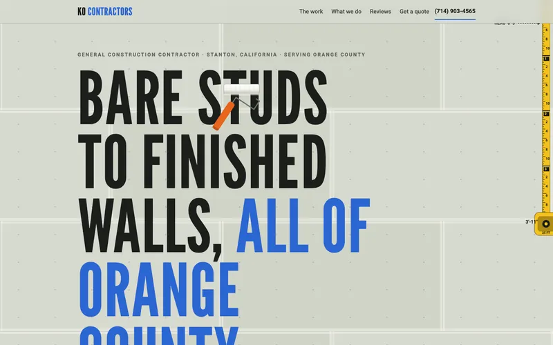 Ko Contractors website